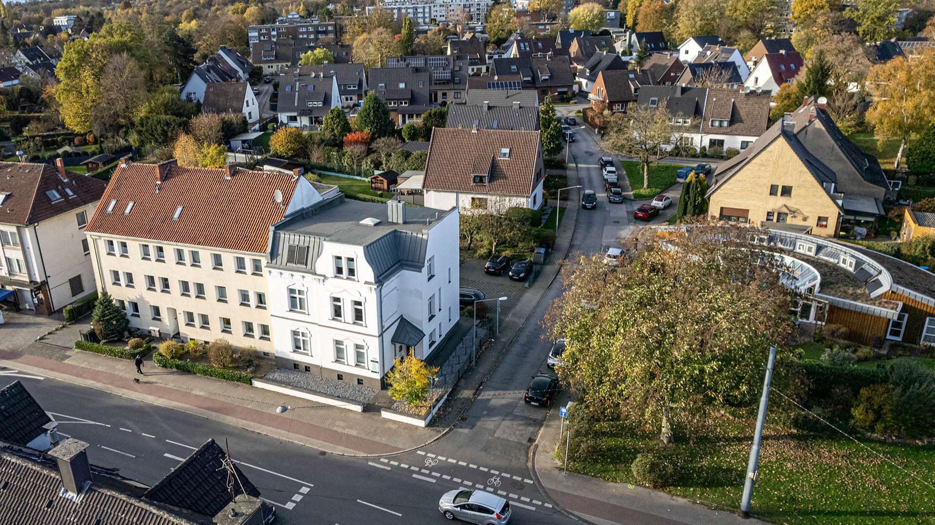 Luftaufnahme des Kanzleistandorts an der Kaiserstraße in Herten